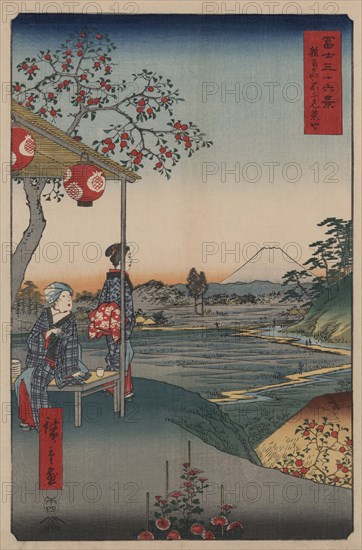 Fujimi Teahouse at Zoshigaya (Zoushigaya fujimi chaya) 1858