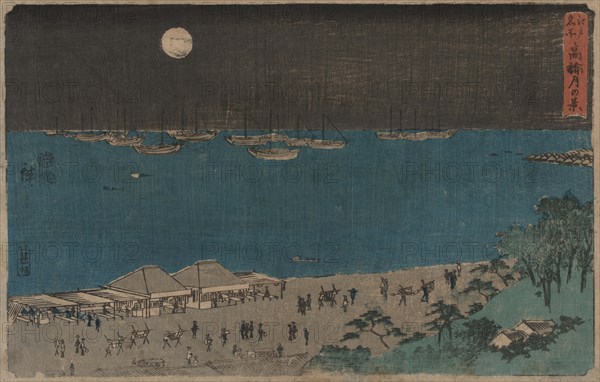 Moon scene at Takanawa. 1854