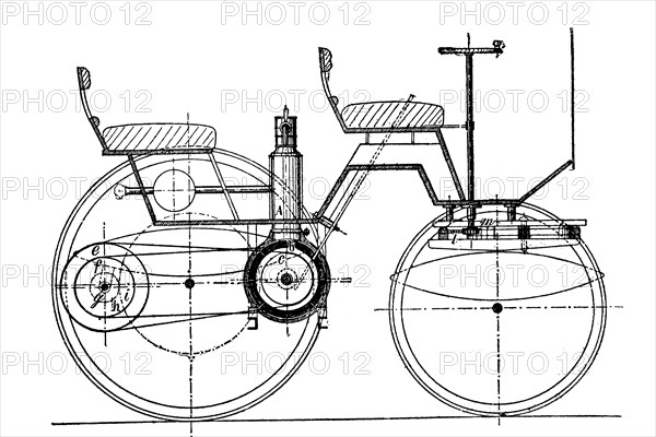 Car with a daimler engine