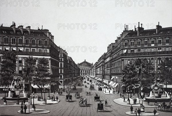 Road leading to the opera, paris