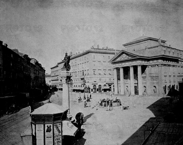 Le place de la bourse in trieste, former austria,