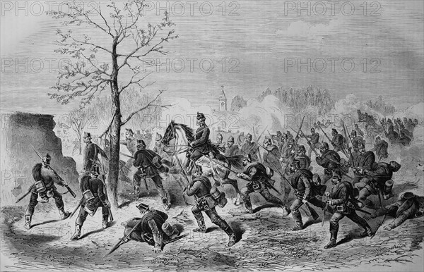 Prussian guards storming