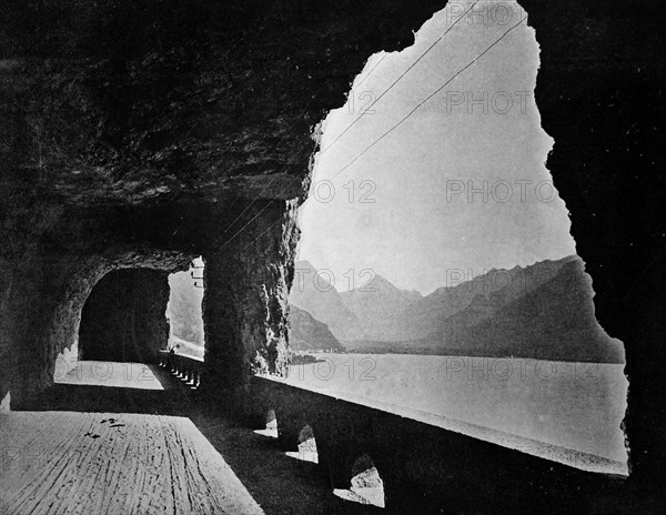 Axenstrasse on lake lucerne