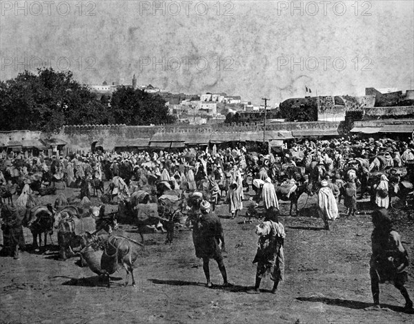 Market day in tangier, algeria