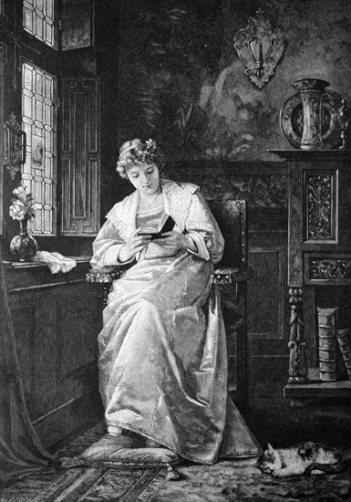 Woman reading a book