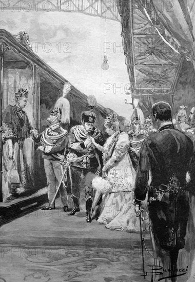 Visit of the german emperor and empress of rome