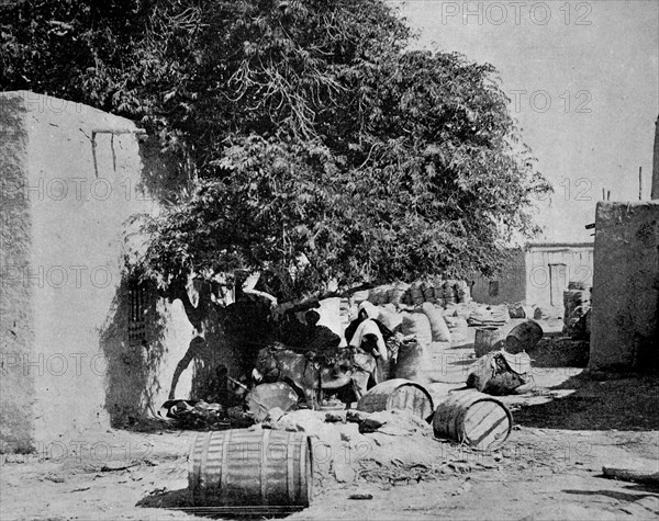 F a market scene in tcharbar