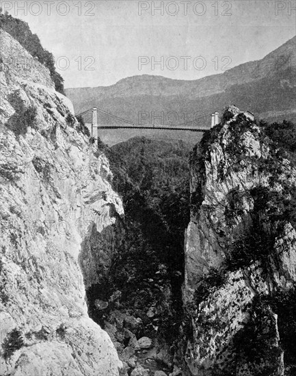 Pont de l'abime bridge at aix-les-bains