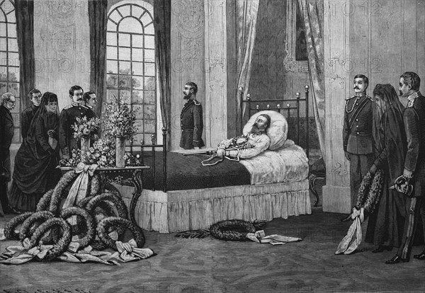 Emporer frederick on his deathbed