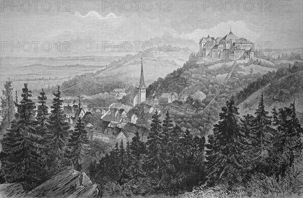 Castle with the town of blankenburg