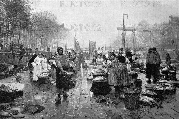 Fish market in amsterdam