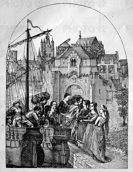 Arrival of st. ursula in cologne