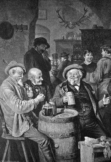 Men drinking beer