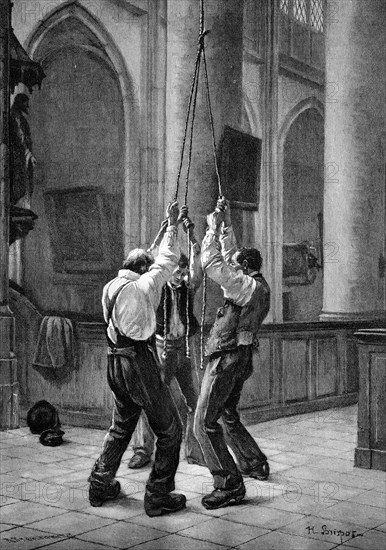 Men ringing bells