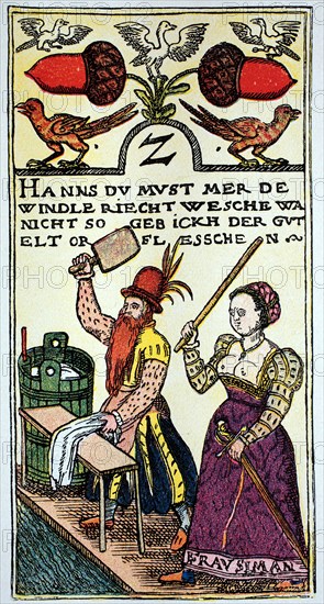 Playing card of a viennese master