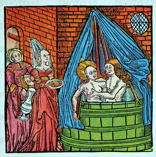 Bathing scene,