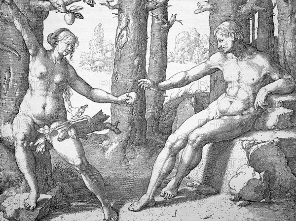 Eve seducing adam,