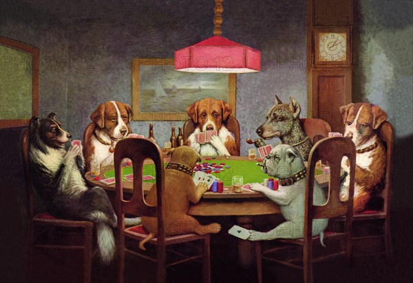 Passing the Ace Under the Table (Dog Poker) 1903