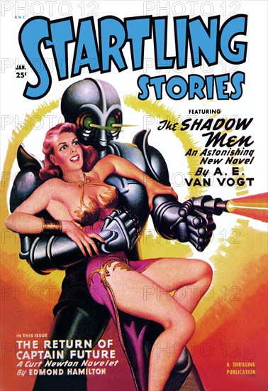 Startling Stories: Robot Seizes Woman