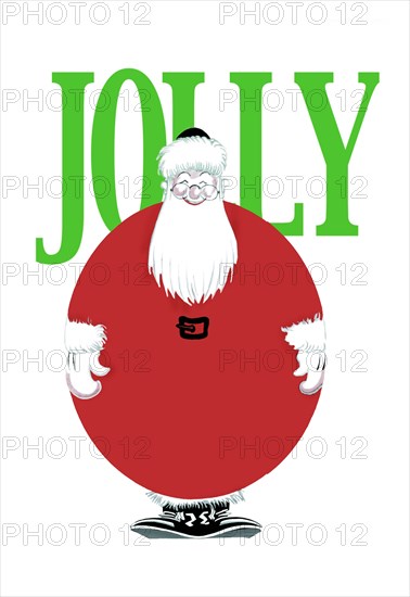 Jolly Christmas Ball-Shaped Santa