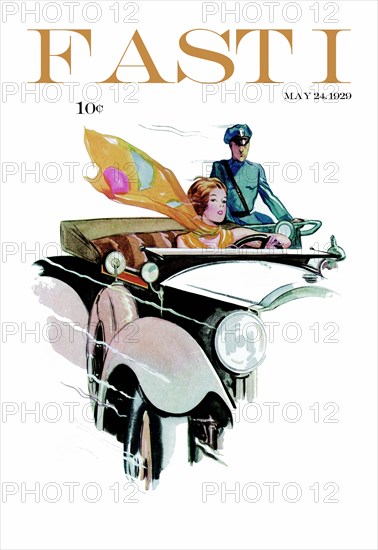 Speeding with a Yellow Scarf 1929