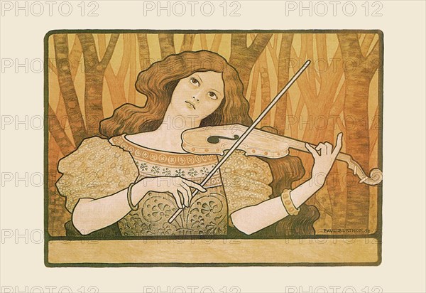 Woman Plays the Violin 1898