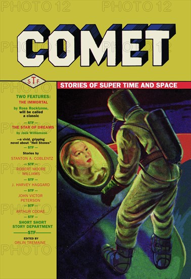 Comet: Beautiful Woman in Rocket Window