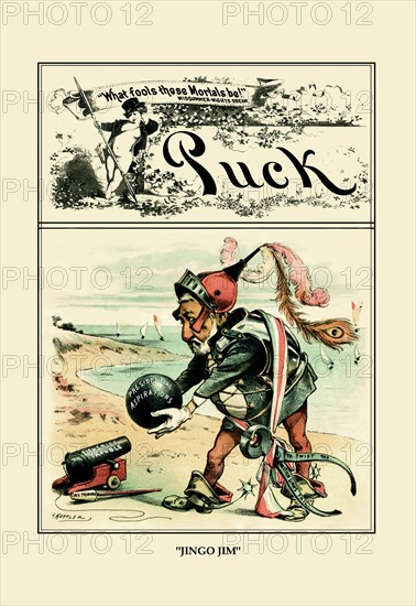 Puck Magazine: "Jingo Jim" 1886