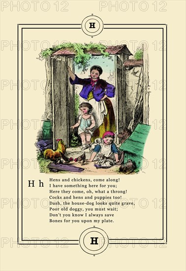 Little Lily's Alphabet: Hens and Chickens 1880