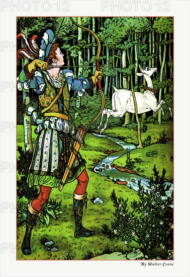 Hind in the Wood - The Archer 1900