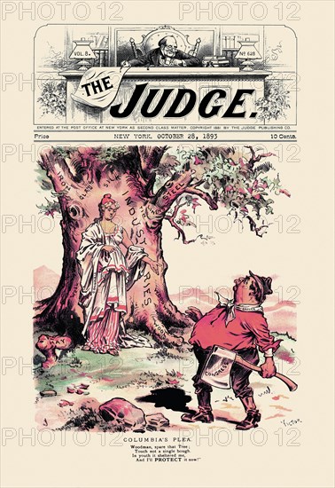 Judge: Columbia's Plea 1893