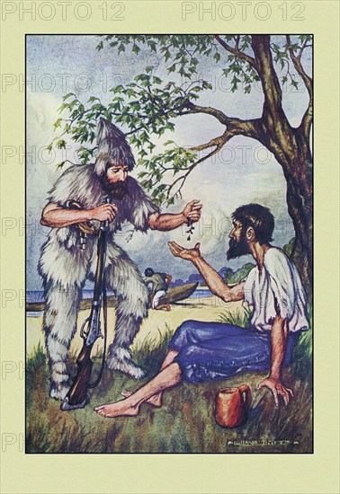 Robinson Crusoe: I Went to Him and Gave Him a Handful of Raisins 1914