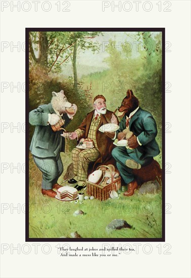 Teddy Roosevelt's Bears: Teddy B and Teddy G at a Picnic 1908