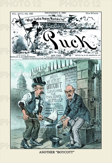 Puck Magazine: Another "Boycott" 1885