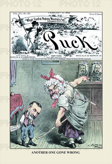 Puck Magazine: Another One Gone Wrong 1883