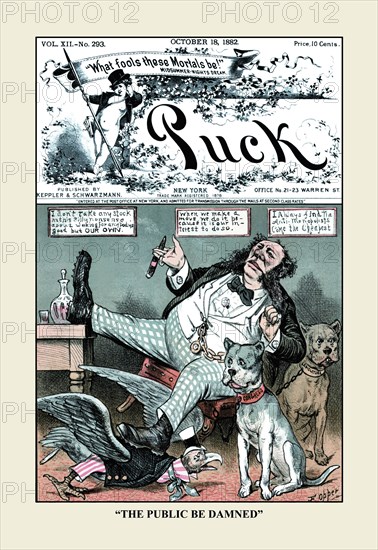 Puck Magazine: "The Public Be Damned" 1882