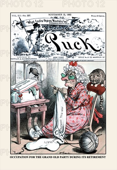 Puck Magazine: Occupation for the Grand Old Party During its Retirement 1882