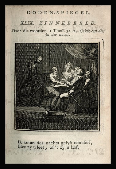 Skeleton and Dinner Party 1764