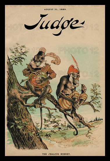 Judge Magazine: The Jealous Monkey 1889