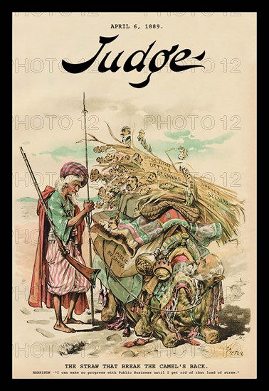 Judge Magazine: The Straw that Broke the Camel's Back 1889