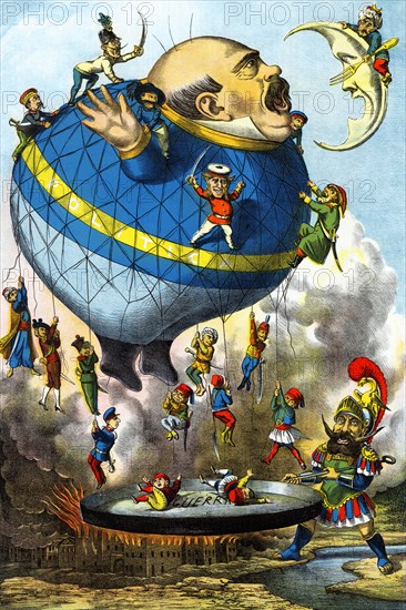 Italian Balloon Cartoon 1880