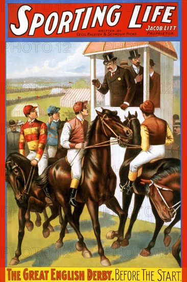 Great English Derby. Before the start. 1898