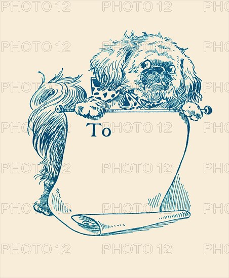Vintage Dog Book Plate 1925