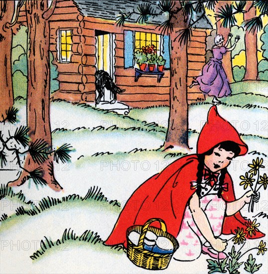 Little Red Riding Hood Picks Flowers 1938