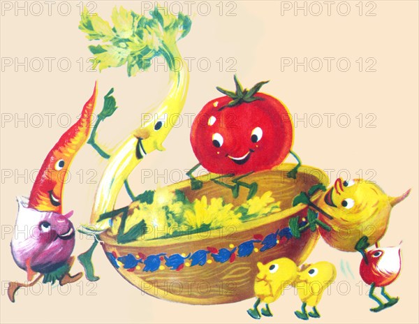 Happy Vegetables in the Bowl 1935