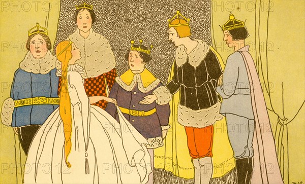 Royal Family Greets a Young Princess 1910