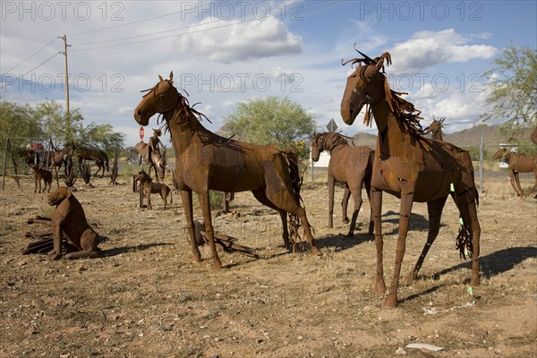 Iron Horses and cactus near Sedona, Arizona  2006