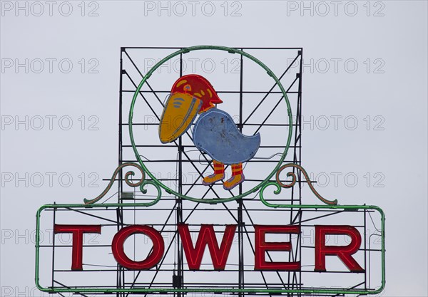 Jayhawks State Theatre sign, all that is left of the Jayhawks Theatre, Topeka, Kansas 2006