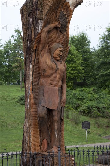 Carved Indian in Spring Park, Tuscumbia, Alabama 2010