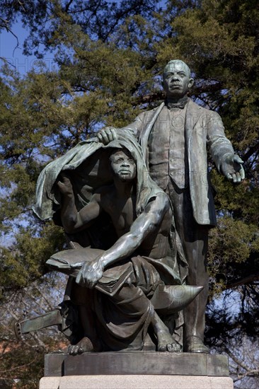 Statue of Booker T. Washington "Lifting the Veil of Ignorance," 2010